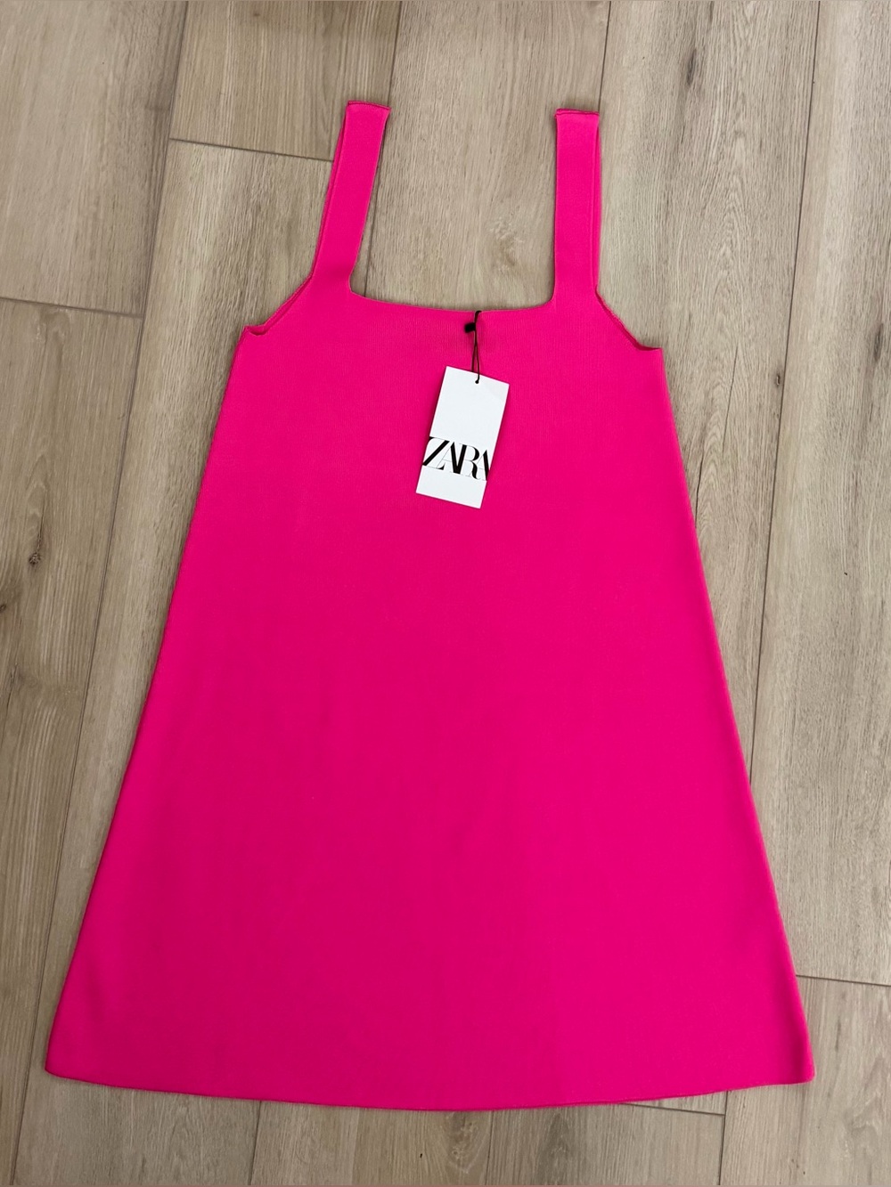 ZARA Hot Pink Fuchsia Knit Mini Dress